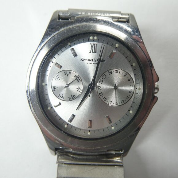 Kenneth Cole Mens Watch A126-03 KC1177 Japan Stainless Steel PLEASE READ - Picture 1 of 9